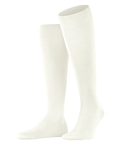 FALKE Herren Kniestrümpfe ClimaWool M Kh Wolle Lyocell lang einfarbig 1 Paar, Weiß Off-White 2040, 47-48 von FALKE