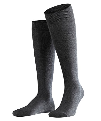 FALKE Herren Kniestrümpfe Family, Baumwolle, 1 Paar, Grau (Anthracite Melange 3080), 39-42 (UK 5.5-8 Ι US 6.5-9) von FALKE