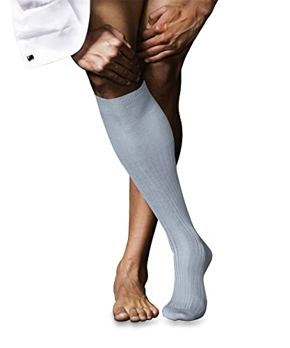 FALKE Herren Kniestrümpfe No. 10 M Kh Baumwolle lang einfarbig 1 Paar, Blau Light Blue 6594, 45-46 von FALKE