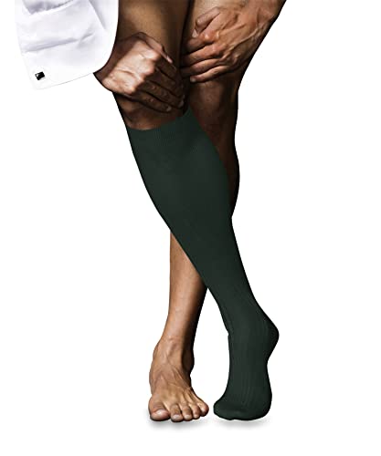 FALKE Herren Kniestrümpfe No. 10 M KH Pure Fil d´Écosse Baumwolle lang einfarbig 1 Paar, Grün (Hunter Green 7441), 43-44 von FALKE