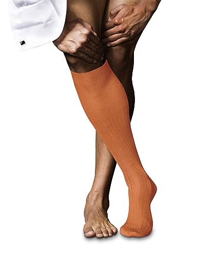 FALKE Herren Kniestrümpfe No. 10 M Kh Baumwolle lang einfarbig 1 Paar, Rot Fire 8150, 39-40 von FALKE
