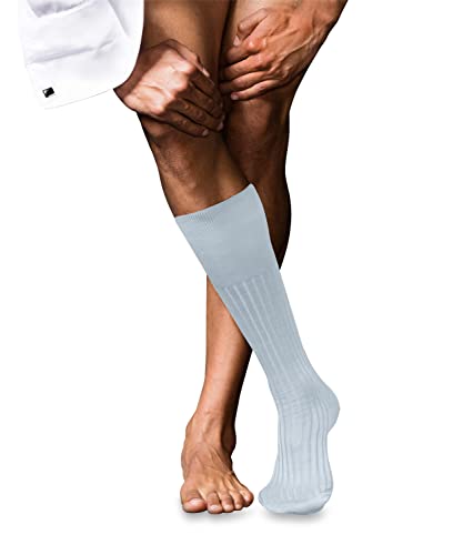 FALKE Herren Kniestrümpfe No. 13 M Kh Baumwolle lang einfarbig 1 Paar, Blau Light Blue 6594, 45-46 von FALKE