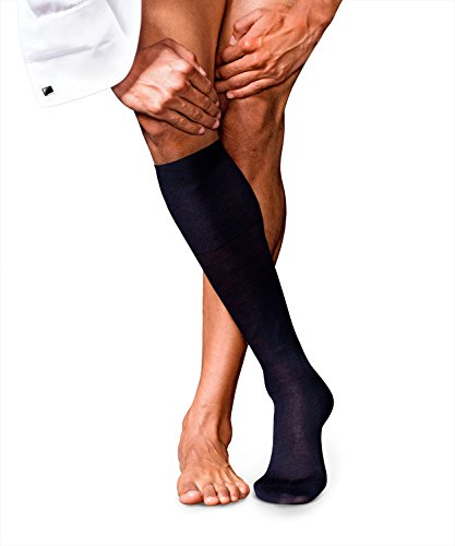 FALKE Men's No. 6 M KH Wool Silk Long Plain 1 Pair Knee-High Socks, Blue (Dark Navy 6370), 5.5-6.5 von FALKE