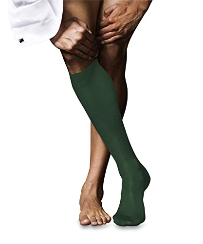 FALKE Herren Kniestrümpfe No. 9 M Kh Baumwolle lang einfarbig 1 Paar, Grün Hunter Green 7441, 43-44 von FALKE
