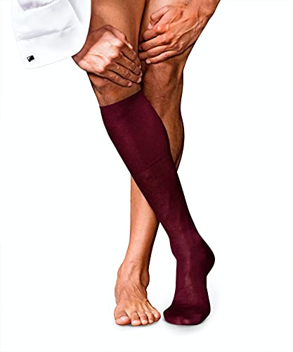 FALKE Herren Kniestrümpfe No. 9 M Kh Baumwolle lang einfarbig 1 Paar, Rot Barolo 8596, 39-40 von FALKE