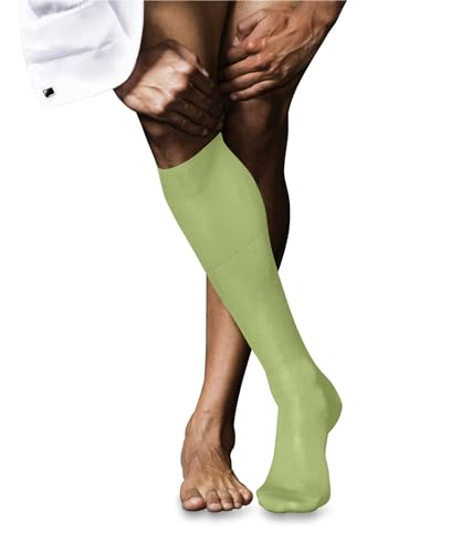 FALKE Herren Kniestrümpfe No. 9 M Kh Baumwolle lang einfarbig 1 Paar, Grün Lemon 7498, 45-46 von FALKE