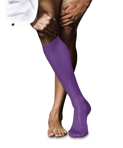 FALKE Herren Kniestrümpfe No. 9 M Kh Baumwolle lang einfarbig 1 Paar, Lila Pink Iris 8943, 39-40 von FALKE