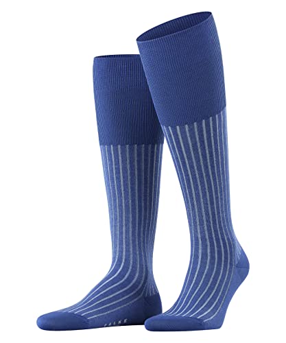 FALKE Herren Kniestrümpfe Shadow M KH Baumwolle lang gemustert 1 Paar, Blau (Paris Blue 6057), 43-44 von FALKE