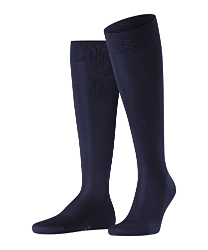 FALKE Herren Kniestrümpfe Tiago M Kh nachhaltige Fil D'Ecosse Baumwolle lang einfarbig 1 Paar, Blau Dark Navy 6375, 49-50 von FALKE