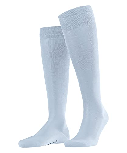 FALKE Herren Kniestrümpfe Tiago M Kh nachhaltige Fil D'Ecosse Baumwolle lang einfarbig 1 Paar, Blau Light Blue 6594, 39-40 von FALKE