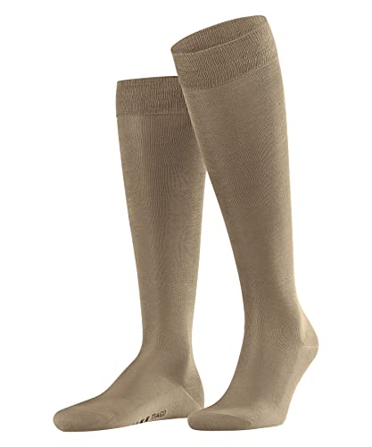 FALKE Herren Kniestrümpfe Tiago M Kh nachhaltige Fil D'Ecosse Baumwolle lang einfarbig 1 Paar, Braun Camel 5038, 45-46 von FALKE