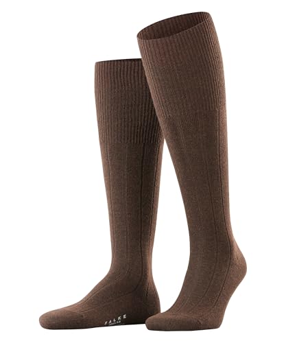 FALKE Herren Kniestrümpfe Lhasa Rib M Kh Wolle Kaschmir lang einfarbig 1 Paar, Braun Brown 5930, 43-46 von FALKE