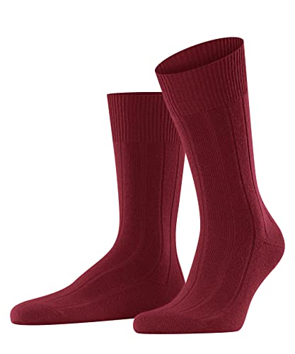 FALKE Herren Socken Lhasa Rib M SO Wolle Kaschmir einfarbig 1 Paar, Rot (Ingle 8077), 39-42 von FALKE