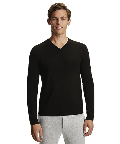 FALKE Herren Pullover Luxury V-Neck M PU Kaschmir weich hautfreundlich 1 Stück, Schwarz (Black 3000), M von FALKE