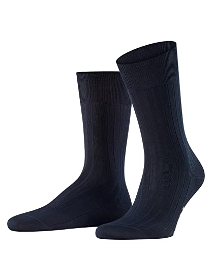 FALKE Herren Socken Milano M SO Fil d´Écosse Baumwolle gemustert 1 Paar, Blau (Dark Navy 6370), 45-46 von FALKE