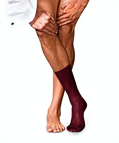 FALKE Herren Socken No. 10 M SO Pure Fil d´Écosse Baumwolle einfarbig 1 Paar, Rot (Barolo 8596), 41-42 von FALKE