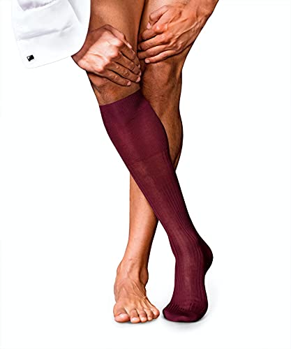 FALKE Herren Kniestrümpfe No. 10 M KH Pure Fil d´Écosse Baumwolle lang einfarbig 1 Paar, Rot (Barolo 8596), 45-46 von FALKE