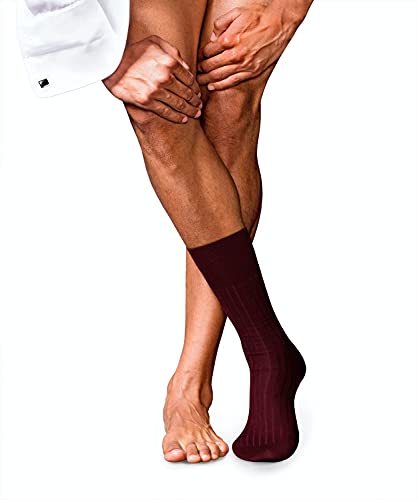 FALKE Herren Socken No. 13 M SO feinste Piuma Baumwolle einfarbig 1 Paar, Rot (Barolo 8596), 41-42 von FALKE