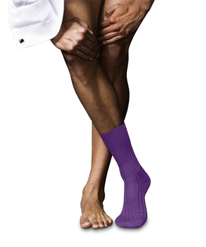 FALKE Herren Socken No. 13 M So feinste Piuma Baumwolle einfarbig 1 Paar, Lila Pink Iris 8943, 45-46 von FALKE