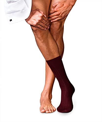 FALKE Herren Socken No. 13 M SO feinste Piuma Baumwolle einfarbig 1 Paar, Rot (Barolo 8596), 45-46 von FALKE