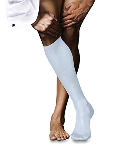 FALKE Herren Kniestrümpfe No. 9 M Kh Baumwolle lang einfarbig 1 Paar, Blau Light Blue 6594, 45-46 von FALKE