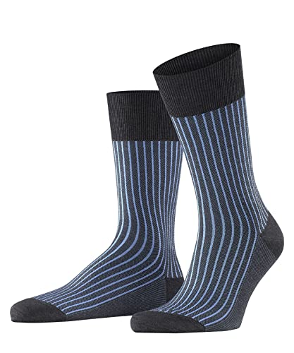 FALKE Herren Socken Oxford Stripe M SO Baumwolle gemustert 1 Paar, Grau (Anthracite Melange 3098), 43-44 von FALKE