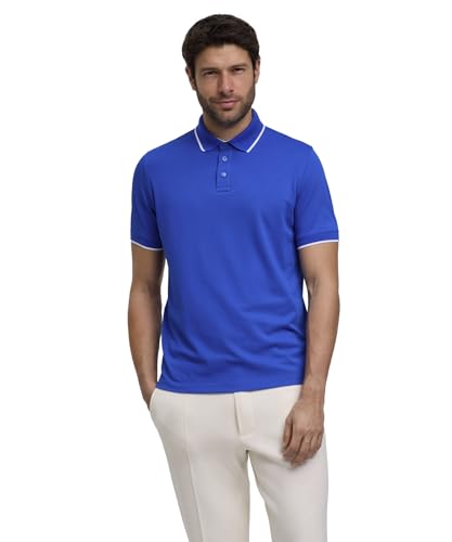 FALKE Herren Polohemd Basic Apparel Easy Care M Pl Baumwolle Funktionsmaterial weich hautfreundlich bequem sehr leicht 1 Stück, Blau Very Blue 6798, XL von FALKE