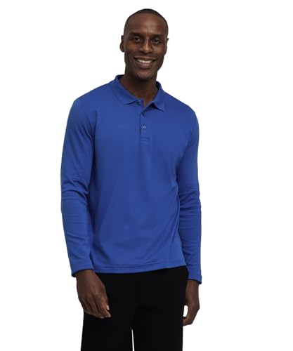 FALKE Herren Polohemd Basic Polo Shirt Longsleeve M Pl Baumwolle weich hautfreundlich bequem sehr leicht 1 Stück, Blau Mig Blue 6317, XL FALKE Herren Polohemd Basic Polo Shirt Longsleeve M Pl Baumwolle weich hautfreundlich bequem sehr leicht 1 Stück, Blau Mig Blue 6317, XL von FALKE