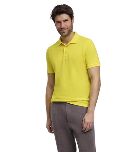 FALKE Herren Polohemd Basic Polo Shirt Piqué M Pl Baumwolle weich hautfreundlich bequem sehr leicht 1 Stück, Gelb Sunshine 1330, 4XL von FALKE