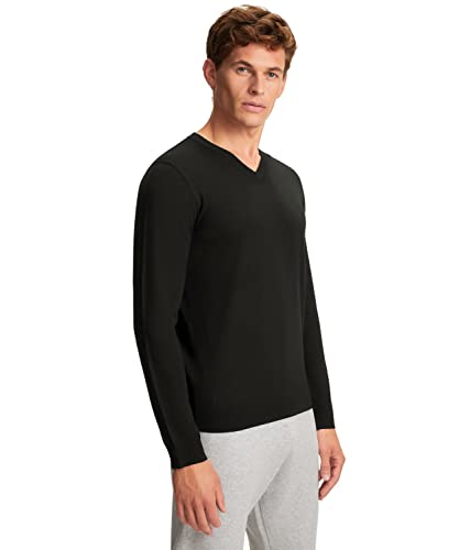 FALKE Herren Pullover Basic V-Neck M PU Wolle weich hautfreundlich 1 Stück, Schwarz (Black 3000), 3XL von FALKE