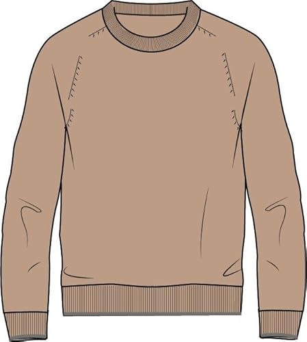 FALKE Herren Pullover Luxury Crew Neck M PU Kaschmir weich hautfreundlich 1 Stück, Beige (Country Melange 4383), M von FALKE