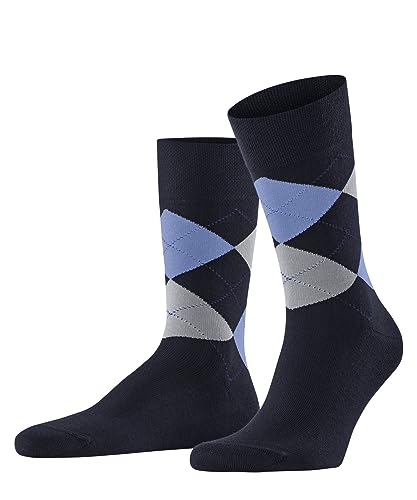 FALKE Herren Socken Sensitive Argyle M So Baumwolle mit Komfortbund 1 Paar, Blau Midnight 6414, 47-50 von FALKE