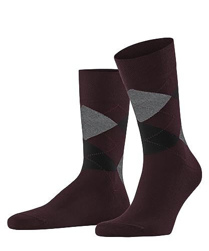 FALKE Herren Socken Sensitive Argyle M So Baumwolle mit Komfortbund 1 Paar, Rot Bordeaux 8100, 39-42 von FALKE