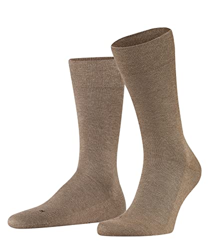 FALKE Herren Socken Sensitive London M SO Baumwolle mit Komfortbund 1 Paar, Braun (Nutmeg Melange 5410) neu - umweltfreundlich, 43-46 von FALKE