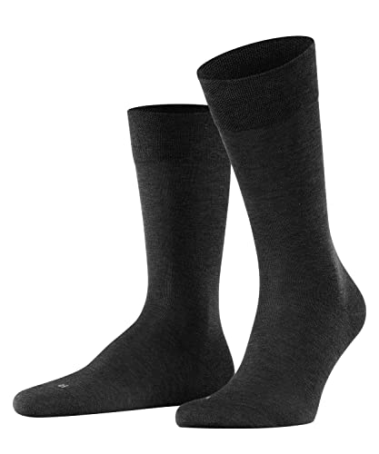 FALKE Herren Socken Sensitive Malaga M So Baumwolle mit Komfortbund 1 Paar, Grau Anthracite Melange 3095, 43-46 von FALKE