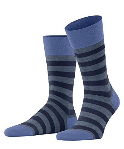 FALKE Herren Socken Sensitive Mapped Line M SO Baumwolle mit Komfortbund 1 Paar, Blau (Bonnieblue 6324), 43-46 von FALKE