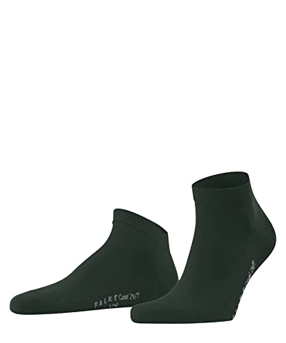 FALKE Herren Sneakersocken Cool 24/7 M SN Baumwolle kurz einfarbig 1 Paar, Grün (Hunter Green 7441), 45-46 von FALKE