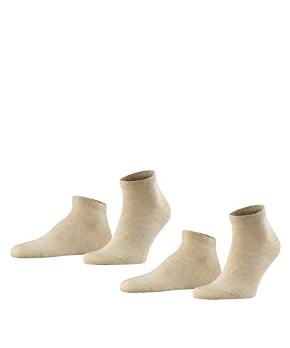 FALKE Herren Sneakersocken Happy 2-Pack M SN Baumwolle kurz einfarbig 2 Paar, Beige (Sand Melange 4650), 47-50 von FALKE