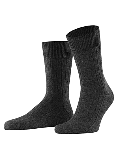 FALKE Herren Socken Teppich Im Schuh M SO Wolle einfarbig 1 Paar, Grau (Dark Grey 3070), 39-40 von FALKE