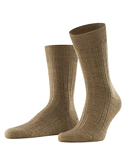 FALKE Herren Socken Teppich Im Schuh M SO Wolle einfarbig 1 Paar, Braun (Nutmeg Melange 5410), 41-42 von FALKE