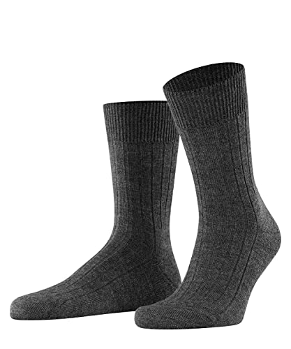 FALKE Herren Socken Teppich Im Schuh M SO Wolle einfarbig 1 Paar, Grau (Dark Grey 3070), 41-42 von FALKE