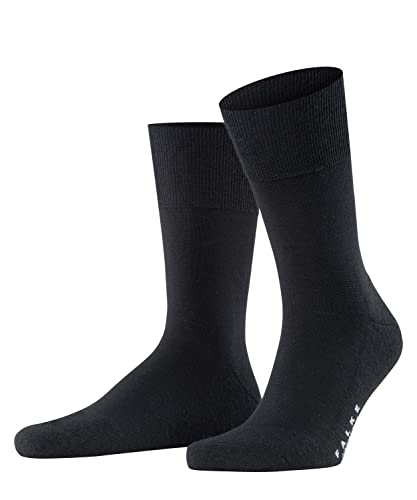 FALKE Herren Socken Airport Plus M So Wolle Baumwolle einfarbig 1 Paar, Schwarz Black 3000, 41-42 von FALKE