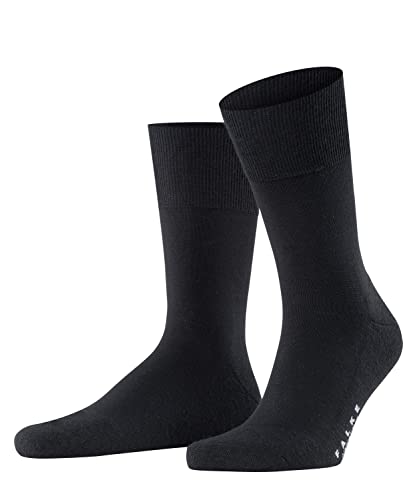 FALKE Herren Socken Airport Plus M SO Wolle Baumwolle einfarbig 1 Paar, Schwarz (Black 3000), 41-42 von FALKE