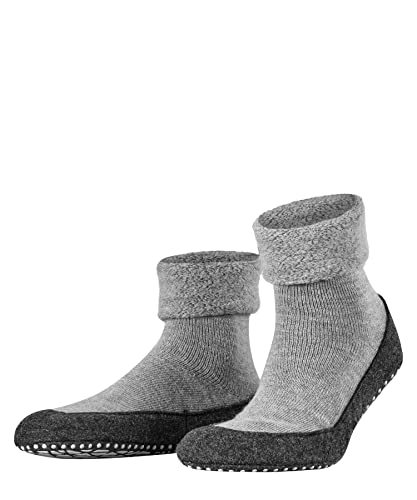 FALKE Herren Stoppersocken Cosyshoe M HP Wolle rutschhemmende Noppen 1 Paar, Grau (Light Grey 3400), 37-38 von FALKE