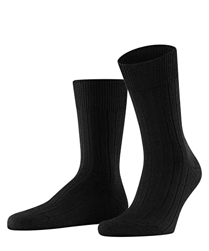 FALKE Herren Socken Teppich Im Schuh M SO Wolle einfarbig 1 Paar, Schwarz (Black 3000), 43-44 von FALKE