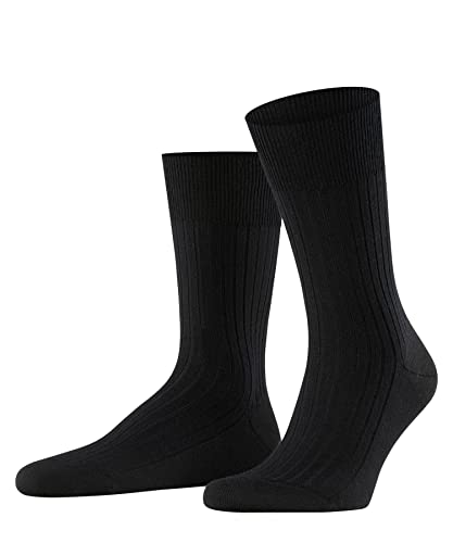 FALKE Herren Socken Bristol Pure M So Wolle einfarbig 1 Paar, Schwarz Black 3000, 39-40 von FALKE