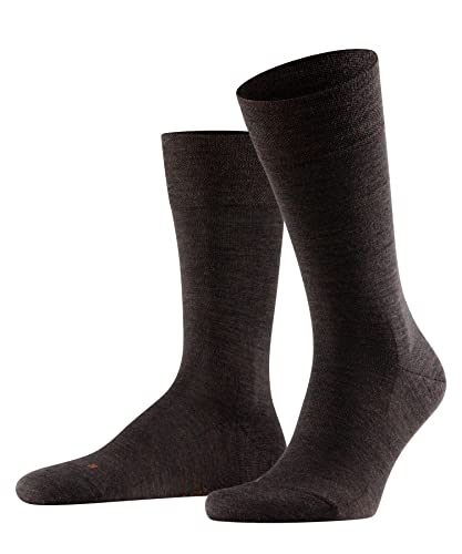 FALKE Herren Socken Sensitive Berlin, Wolle Baumwolle, 1 Paar, Braun (Dark Brown 5450), 39-42 von FALKE