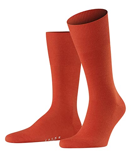 FALKE Herren Socken Airport M SO Wolle Baumwolle einfarbig 1 Paar, Orange (Ziegel 8095), 41-42 von FALKE