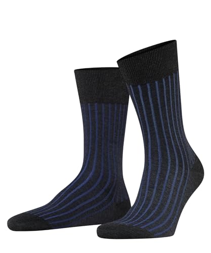 FALKE Herren Socken Shadow M So Baumwolle gemustert 1 Paar, Grau Anthracite Melange 3191, 43-44 von FALKE