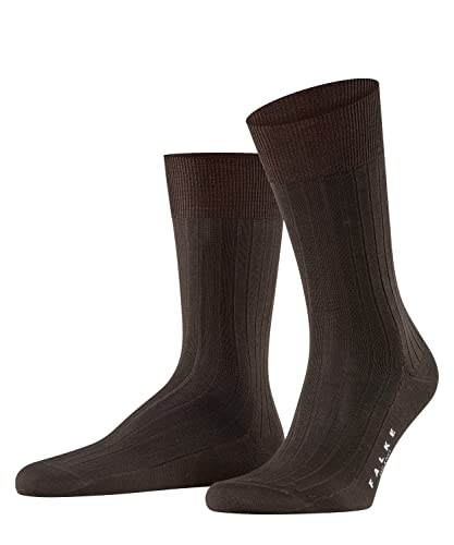 FALKE Herren Milano Socken Fil d´Écosse Baumwolle Schwarz Grau viele weitere Farben verstärkte Herrensocken ohne Muster atmungsaktiv schweißfrei dünn und einfarbig mit Rippe 1 Paar von FALKE